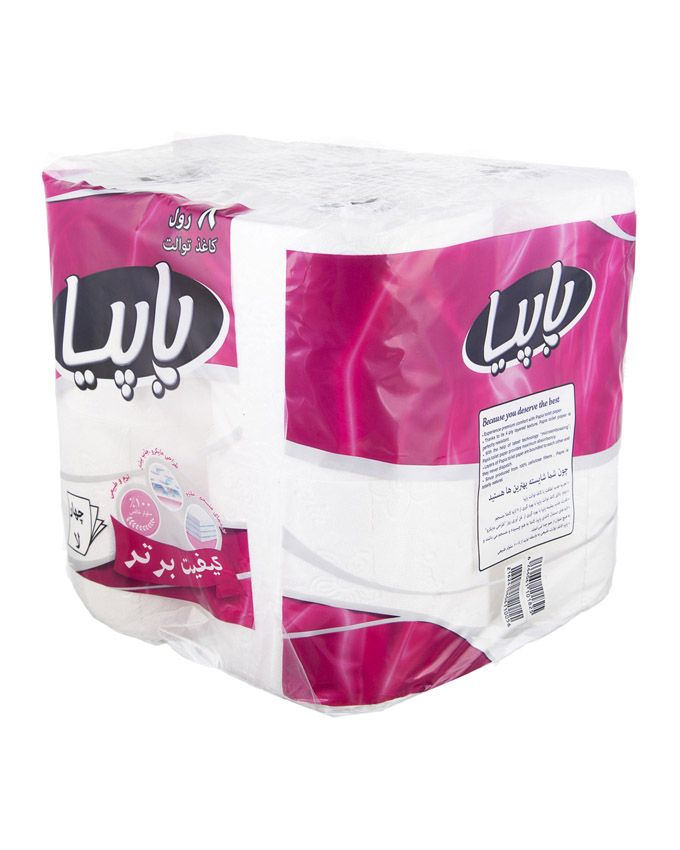 دستمال توالت 8 رول چهار لا پاپیا