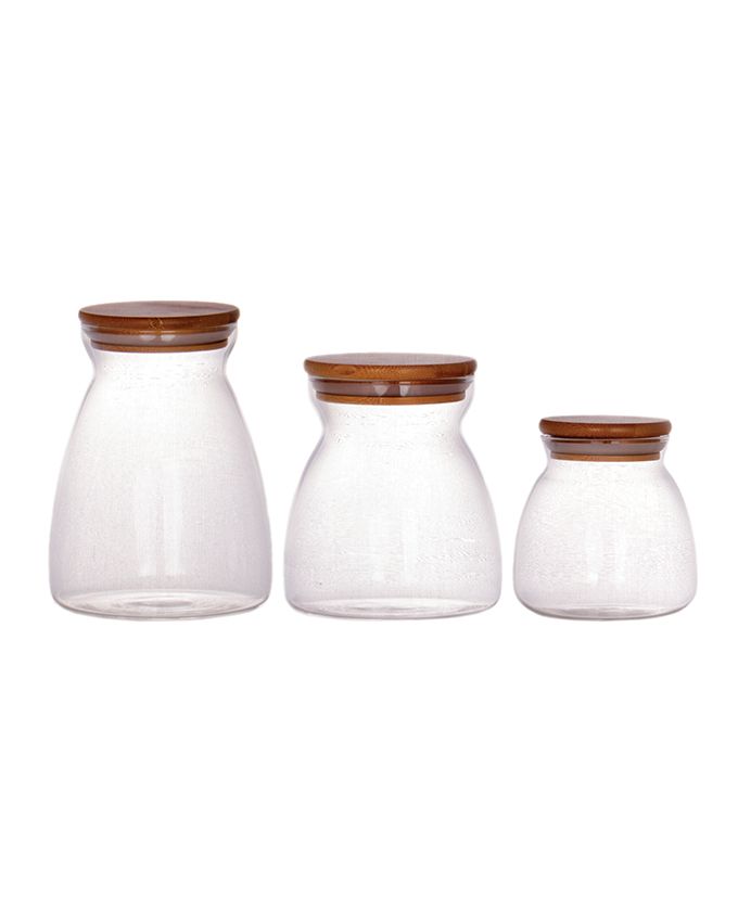 ست بانکه خمره ای درب بامبو 3 پارچه