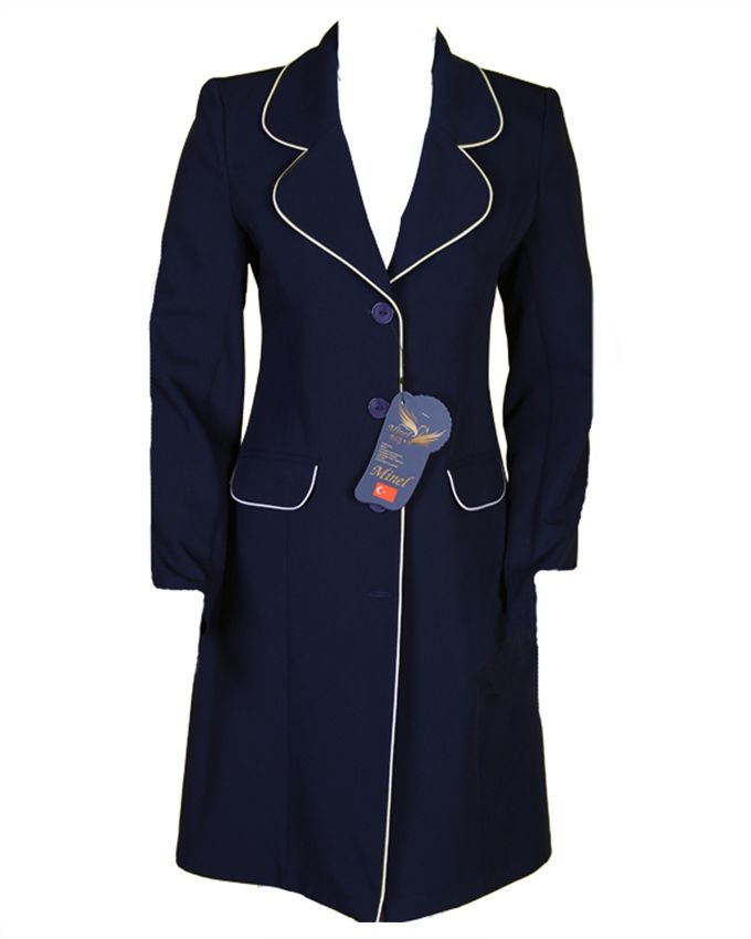 مانتو شلوار اداری با کروات کرم Minel - Image 2