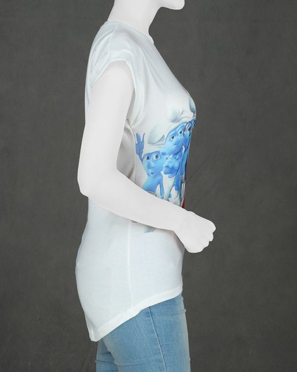 تیشرت طرح Smurfs دخترانه برند Lilac - Image 5